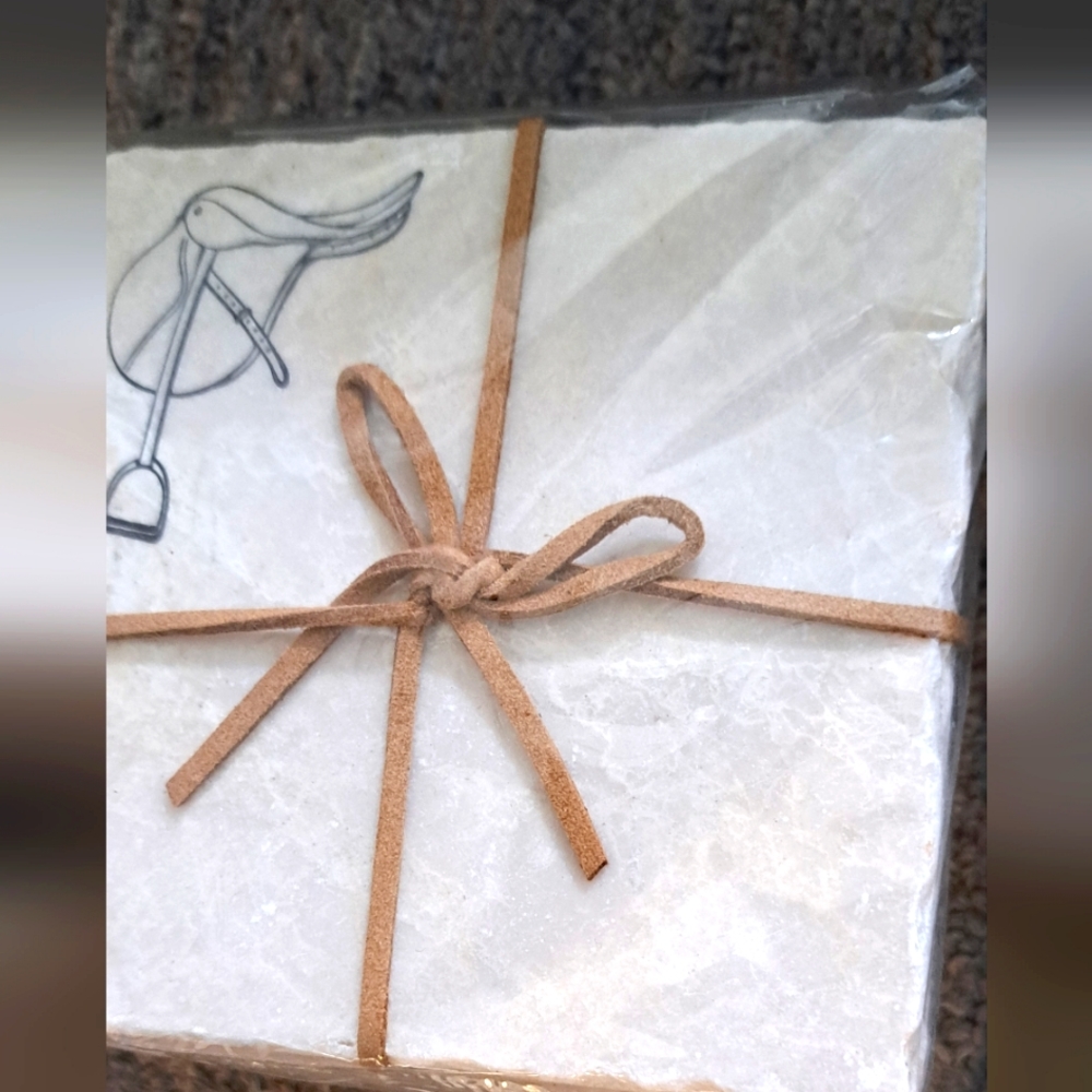 Marble coasters equestrian